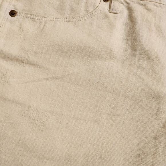 J crew raw hem slightly distressed white denim Jean shorts size 31 12 - Picture 7 of 10